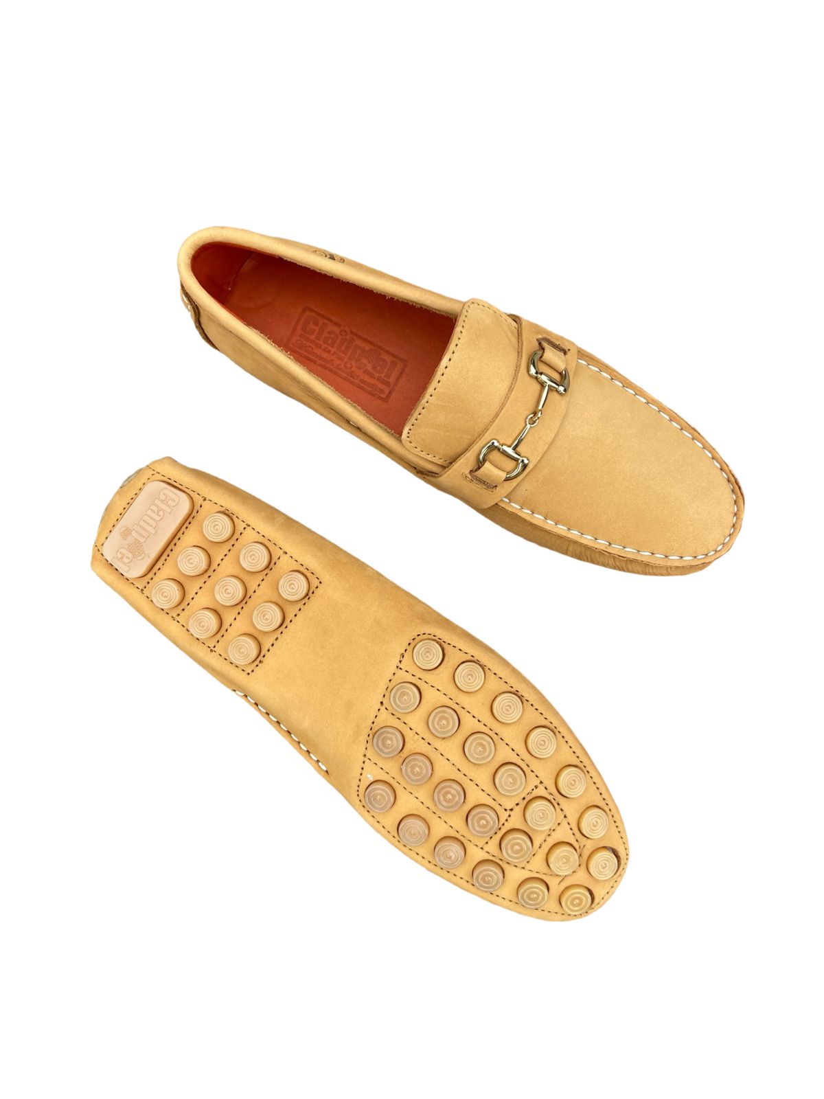 Mocasín Driving Beige Con Hebilla